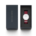 Daniel Wellington Classic Roselyn White Dial Red NATO Strap Watch For Women - DW00100268