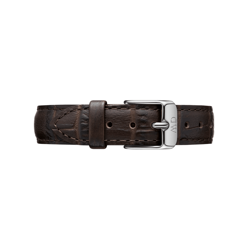 Daniel Wellington Classic Petite York Black Dial Brown Leather Strap Watch For Women - DW00100238