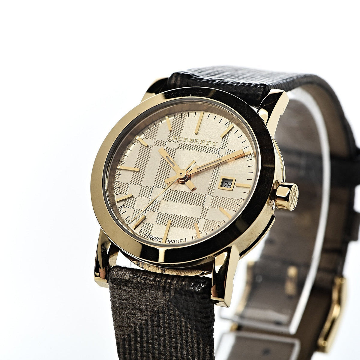 Burberry The City Silver Dial Multicolored Leather Strap Watch for Women - BU1873