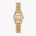 Michael Kors Lexington Three Hand Blue Dial Gold Steel Strap Watch for Women - MK4813