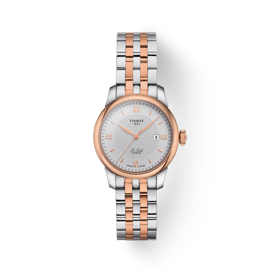 Tissot T Classic Le Locle Automatic Silver Dial Two Tone Steel Strap Watch For Women - T006.207.22.038.00