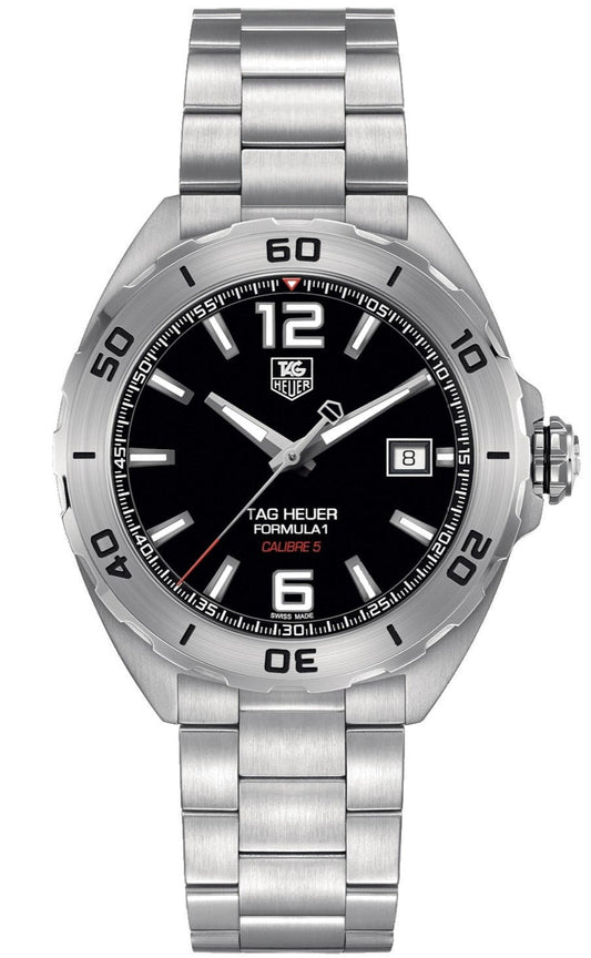 Tag Heuer Formula 1 Automatic Black Dial Silver Steel Strap Watch for Men - WAZ2113.BA0875
