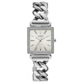 Guess Vanity Diamonds White Dial Silver Steel Strap Watch for Women - W1030L1