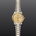 Tudor Style Automatic Diamonds Gold Dial Two Tone Steel Strap Watch for Men - M12713-0007
