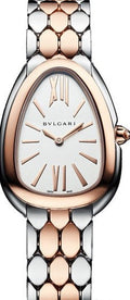 Bvlgari Serpenti Seduttori White Dial Two Tone Steel Strap Watch for Women - SERPENTI103277