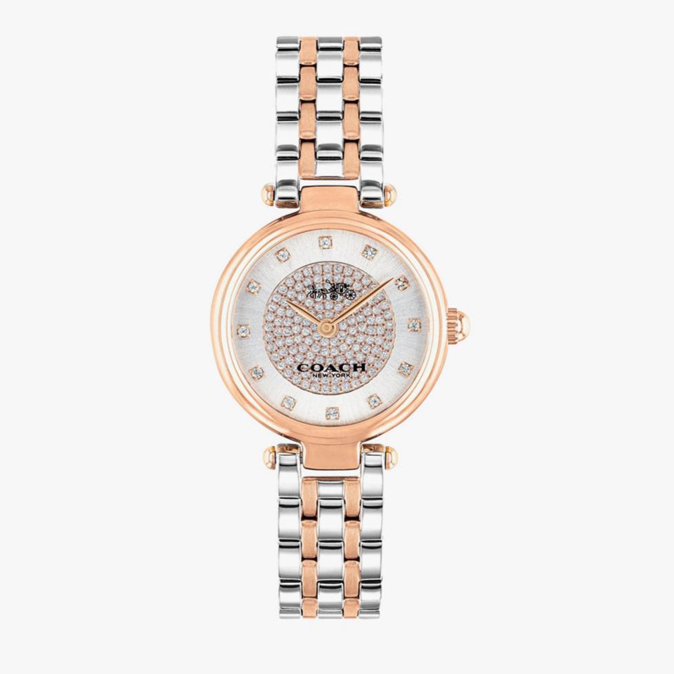 Coach Park Silver Dial Two Tone Steel Strap Watch for Women - 14503642