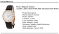 Emporio Armani Classic Quartz Mother of Pearl Dial Brown Leather Strap Watch For Women - AR1601