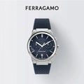 Salvatore Ferragamo Sapphire Chrono Blue Dial Blue Rubber Strap Watch for Men - SFME00923