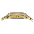 Michael Kors Emery Pave Analog Green Dial Gold Steel Strap Watch for Women - MK4742