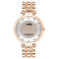Coach Park Silver Dial Rose Gold Steel Strap Watch for Women - 14503735