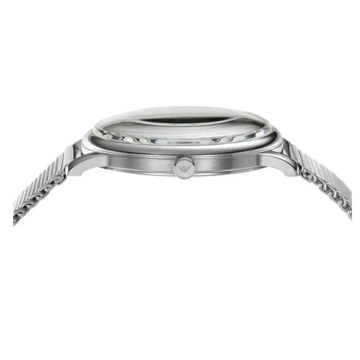Emporio Armani Minimalist Quartz Blue Dial Silver Steel Strap Watch For Men - AR11571