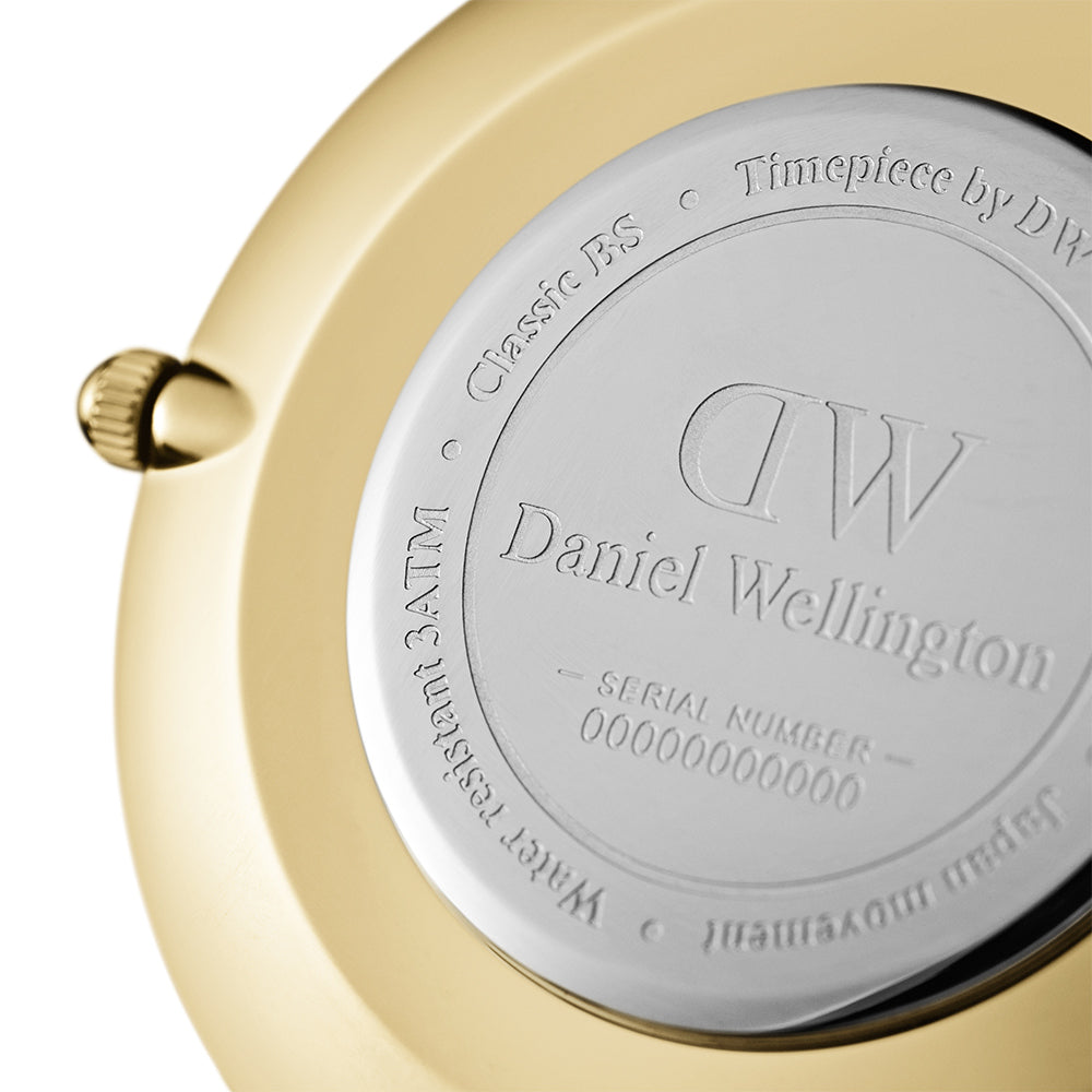 Daniel Wellington Classic Petite Evergold Black Dial Gold Mesh Bracelet Watch For Women - DW00100349