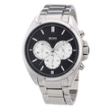 Hugo Boss Driver Black Dial Silver Steel Strap Watch for Men - 1512883