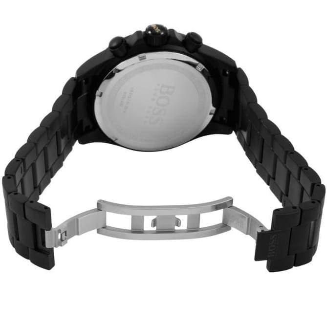 Hugo Boss Ikon Black Dial Black Steel Strap Watch for Men - 1513278