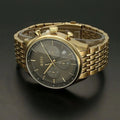 Hugo Boss Gregor Chronograph Grey Dial Gold Steel Strap Watch For Men - 1514051