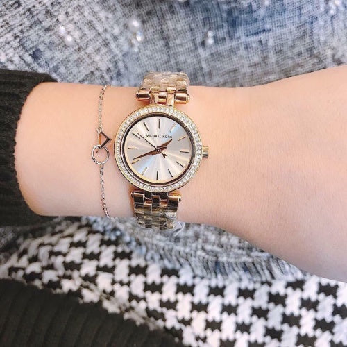 Michael Kors Darci Rose Gold Dial Rose Gold Steel Strap Watch for Women - MK3431