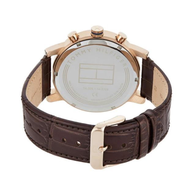 Tommy Hilfiger Kane Brown Dial Brown Leather Strap Watch for Men - 1710400