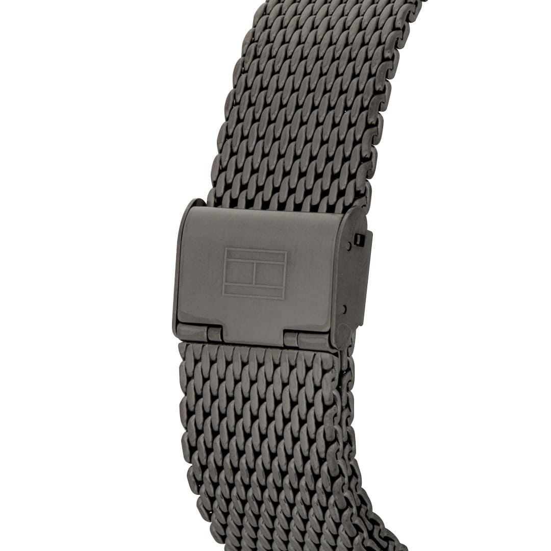 Tommy Hilfiger London Chronograph Grey Dial Grey Mesh Bracelet Watch for Men - 1791530