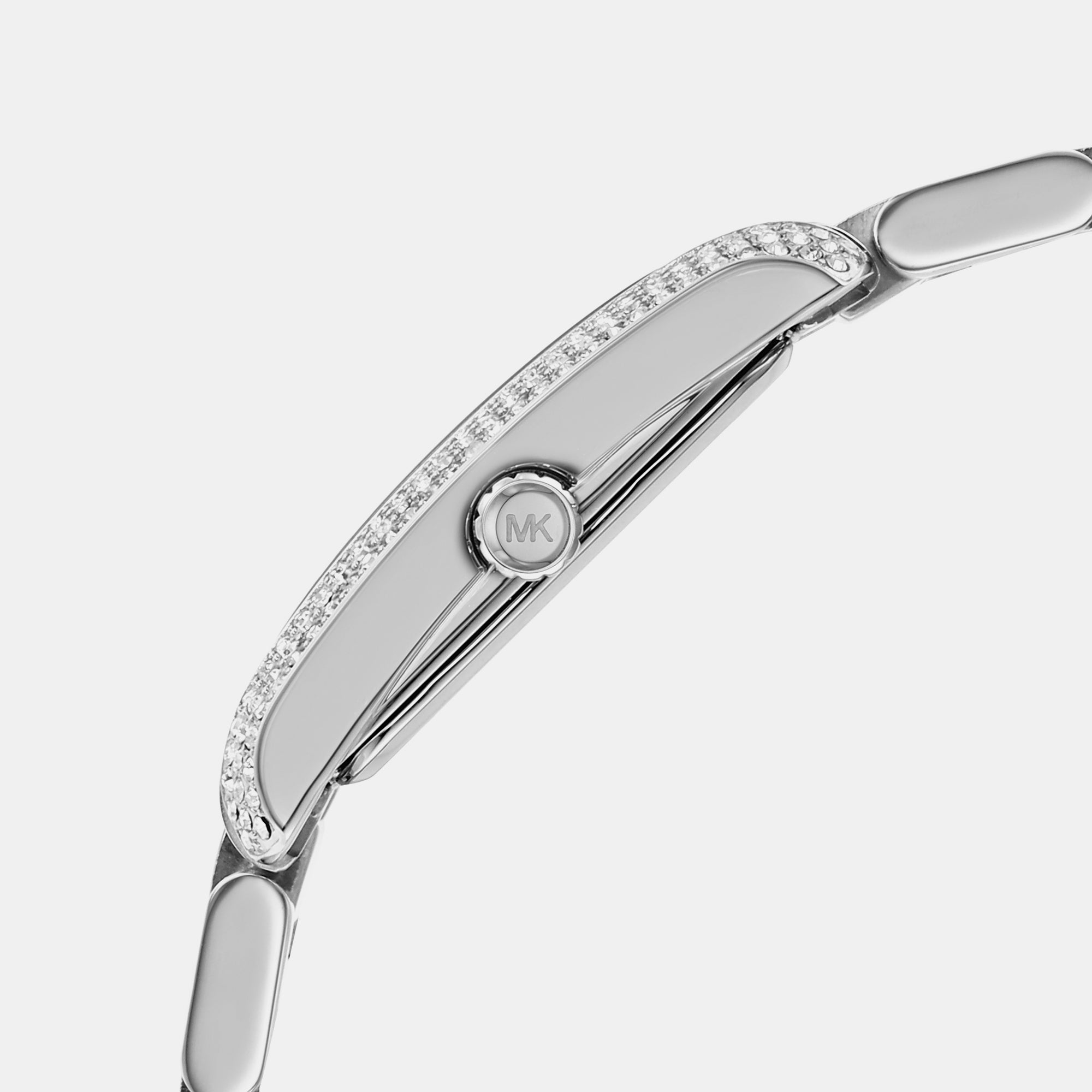 Michael Kors Emery Analog Crystals Silver Dial Silver Steel Strap Watch for Women - MK4648