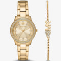 Michael Kors Tibby Pave Gold Dial Gold Steel Strap Watch for Women - MK1057