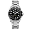 Tag Heuer Aquaracer Black Dial Silver Steel Strap Watch for Men - WAY111A.BA0928