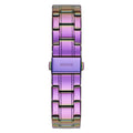 Guess Sparkler Silver Dial Purple Steel Strap Watch For Women - GW0111L5