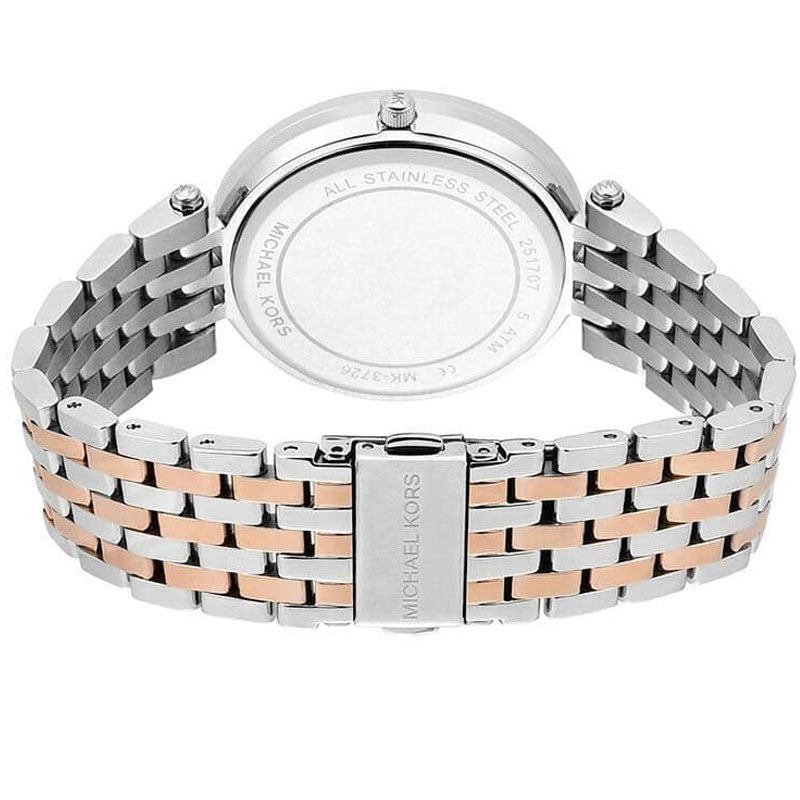 Michael Kors Darci Purple Dial Two Tone Steel Strap Watch for Women - MK3353