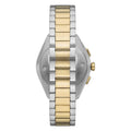 Emporio Armani Claudio Chronograph Green Dial Two Tone Steel Strap Watch For Women - AR11511