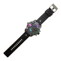 Diesel Badass Chronograph Anthracite Dial Black Leather Strap Watch For Men - DZ7270