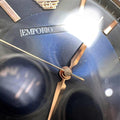 Emporio Armani Renato Analog Blue Dial Black Leather Strap Watch For Men - AR2506