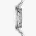 Fossil Neutra Chronograph Silver Dial Silver Steel Strap Watch for Women - ES5217
