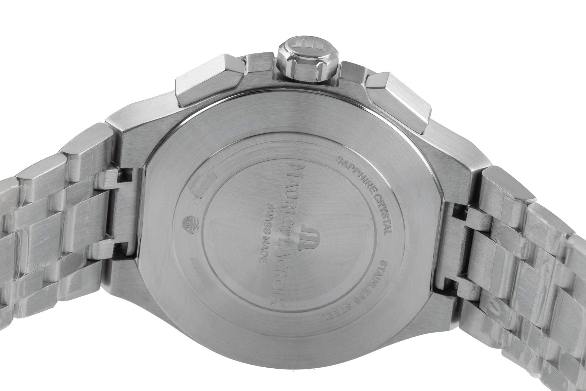 Maurice Lacroix Aikon Chronograph Green Dial Silver Steel Strap Watch For Men - AI1018-SS002-630-1