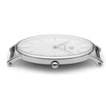 Daniel Wellington Classic Sheffield White Dial Black Leather Strap Watch For Men - DW00100020