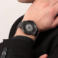 Maserati Granturismo Sport GT Skeleton Black Dial Black Steel Strap Watch For Men - R8823134003