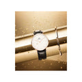 Daniel Wellington Classic Reading White Dial Black Leather Strap Watch For Women - DW00100041