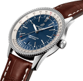 Breitling Navitimer 1 Automatic 41mm Blue Dial Brown Leather Strap Mens Watch - A17326211C1P1
