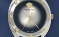 Versace Shadov Quartz Silver Dial Snakeskin Green Leather Strap Watch for Women - VEBM00718