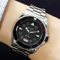 Gucci Dive Quartz Black Dial Silver Steel Strap Watch For Men - YA136221