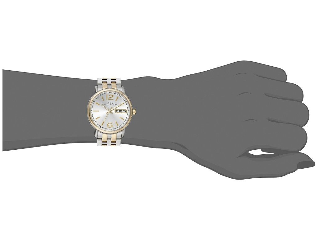 Marc Jacobs Fergus Silver Dial Two Tone Steel Strap Watch for Women - MBM3426