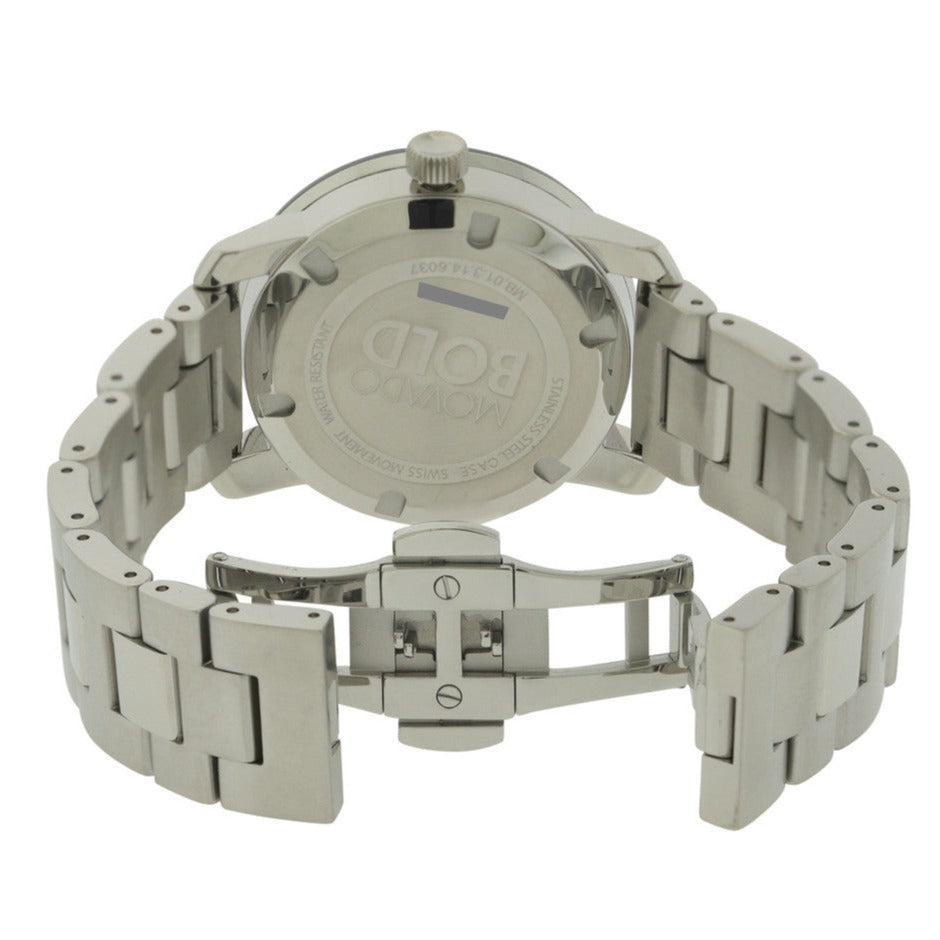 Movado Bold Silver Dial Silver Steel Strap Watch For Women - 3600084
