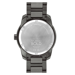 Movado Bold Verso Grey Dial Grey Steel Strap Watch for Men - 3600860