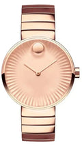 Movado Edge Rose Gold Dial Rose Gold Steel Strap Watch for Women - 3680013