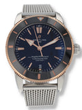 Breitling Superocean Heritage B20 Automatic 44 Black Dial Silver Mesh Bracelet Watch for Men - UB2030121B1A1
