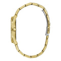 Guess G Twist Diamonds Gold Dial Gold Steel Strap Watch For Women - W1201L2