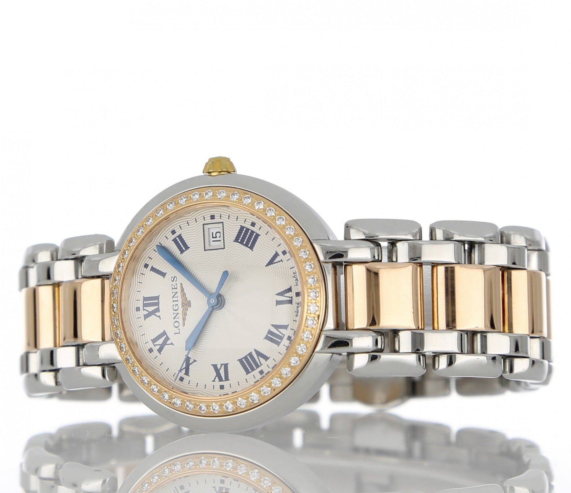 Longines PrimaLuna Quartz Diamond Lady 26.5mm Watch for Women - L8.110.5.95.6