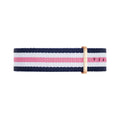 Daniel Wellington Classic South Hampton White Dial Two Tone Nylon Strap Watch For Women - DW00100034