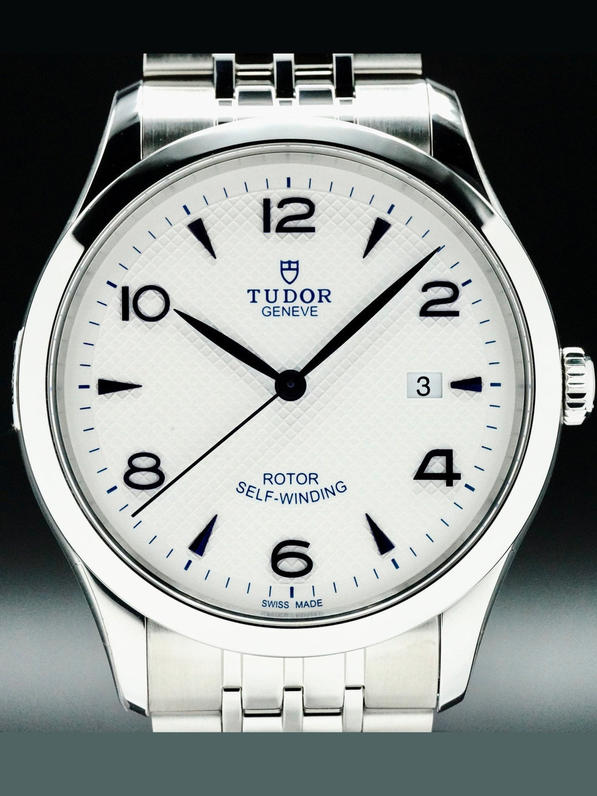 Tudor 1926 Automatic White Dial Silver Steel Strap Watch for Men - M91650-0005