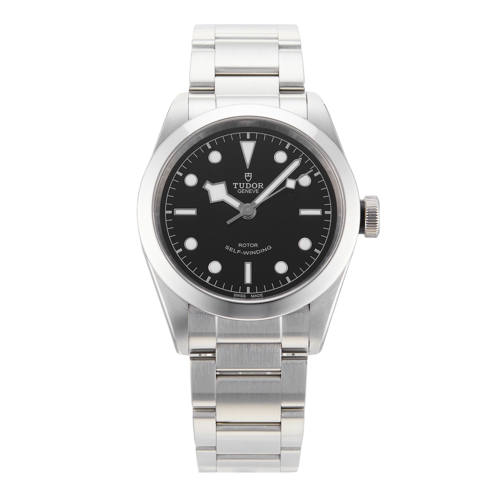 Tudor Black Bay Automatic Black Dial Silver Steel Strap Watch for Men - M79540-0001
