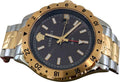 Versace Hellenyium GMT Black Dial Two Tone Steel Strap Watch for Men - V11040015