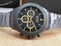 Hugo Boss Ikon Black Dial Black Steel Strap Watch for Men - 1513278